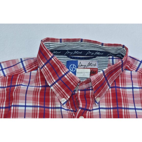 Wrangler George Strait Men's Size XL Red/White Long Sleeve Plaid Button Down - Picture 2 of 11